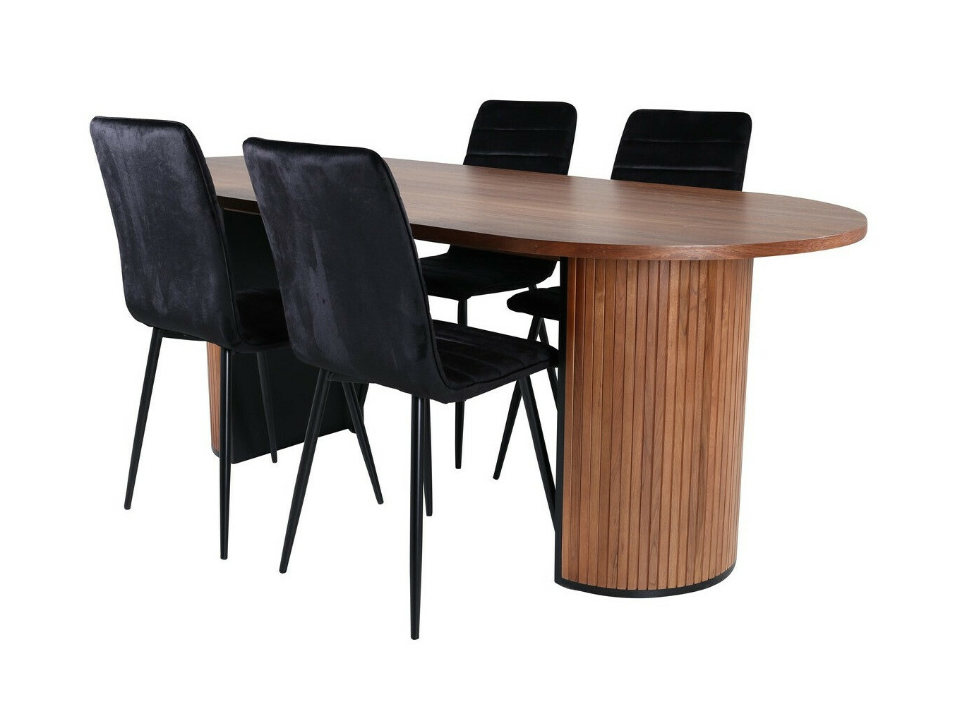 Salle à manger complète Dallas 2758 (Noir)