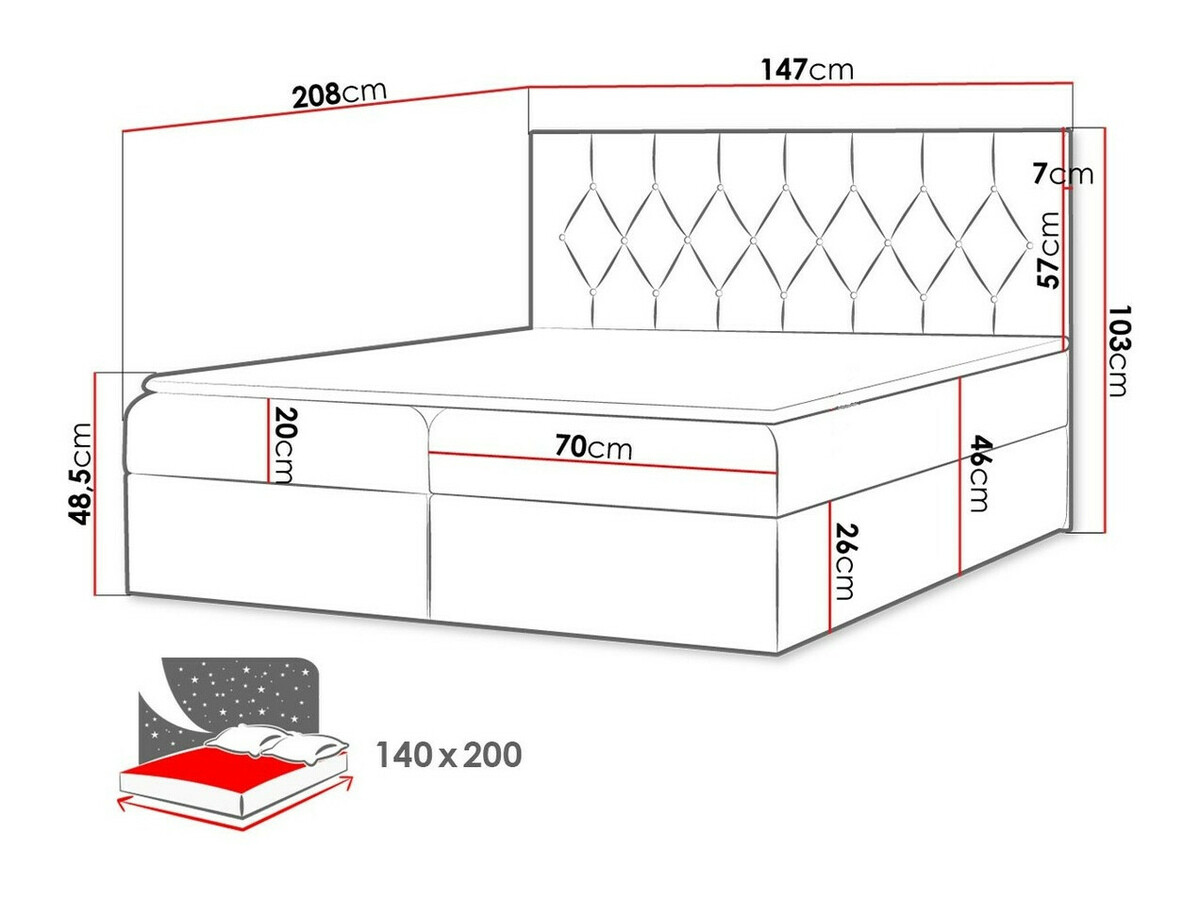 Lit boxspring Hortulus (Mikrofaza 07)