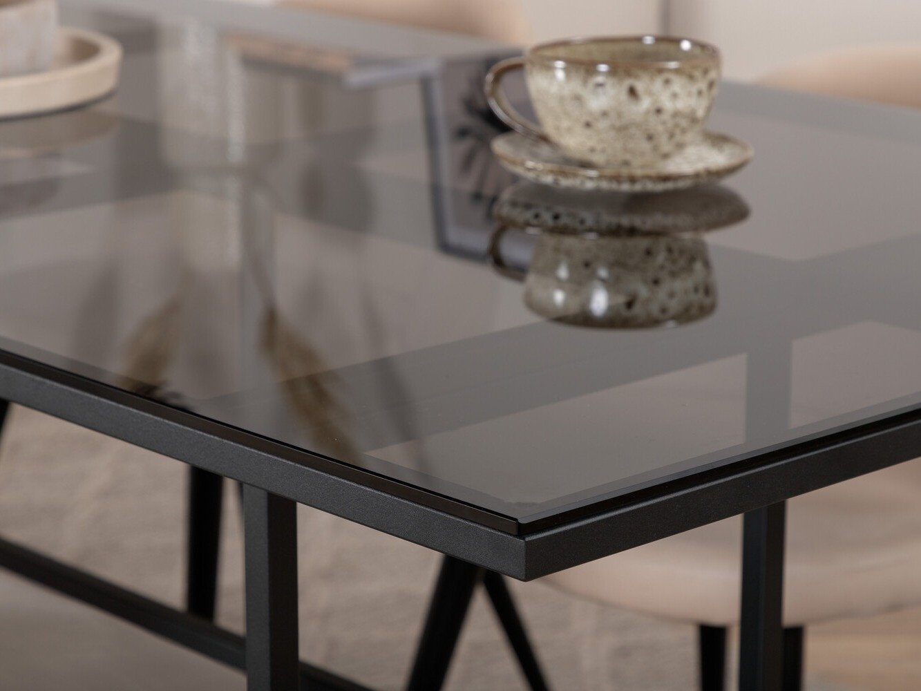 Salle à manger complète Dallas 2633 (Beige + Noir)