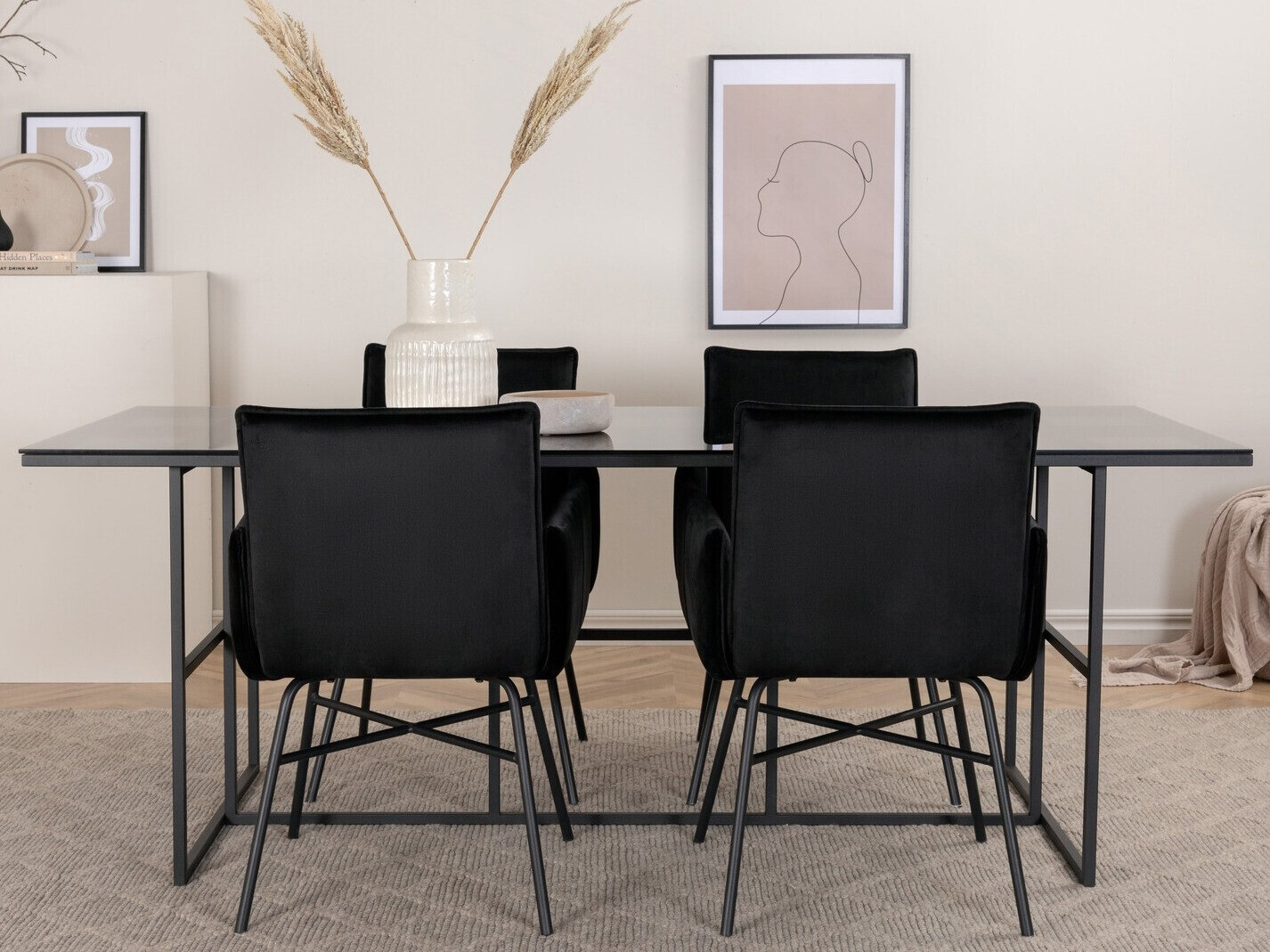 Salle à manger complète Dallas 2650 (Noir)