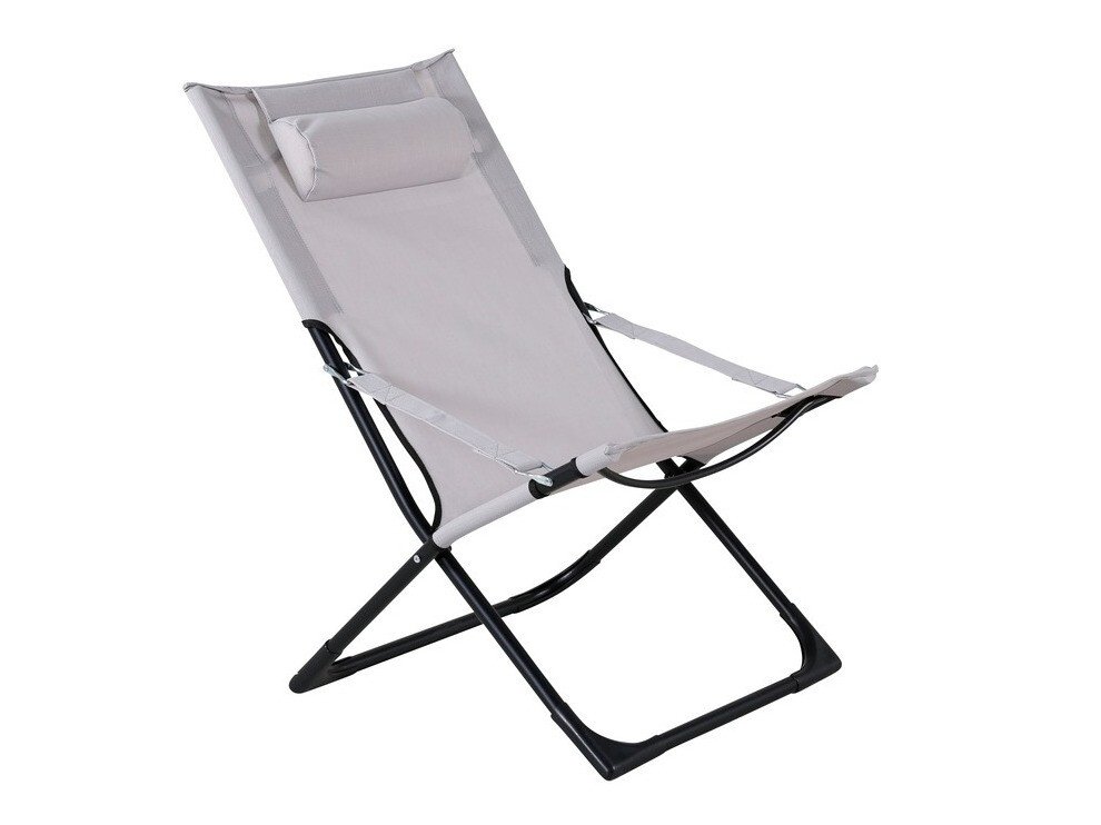 Chaise de jardin Dallas 800 (Gris + Noir)