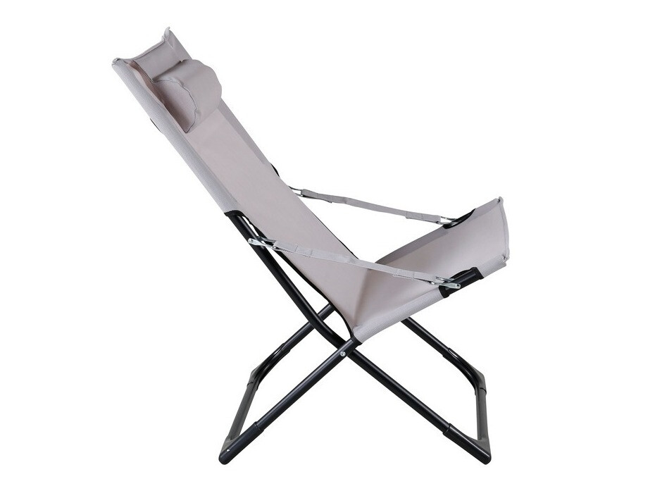 Chaise de jardin Dallas 800 (Gris + Noir)