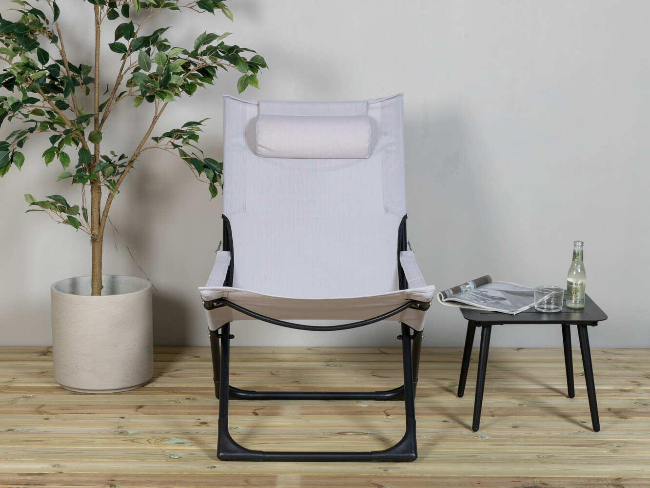 Chaise de jardin Dallas 800 (Gris + Noir)