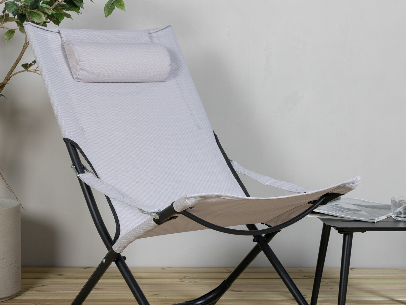 Chaise de jardin Dallas 800 (Gris + Noir)