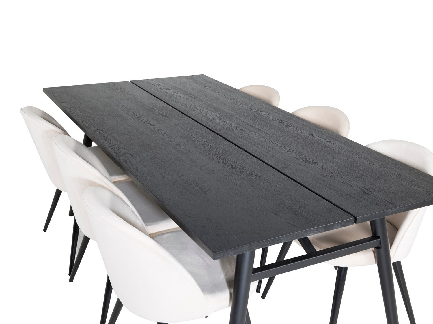 Salle à manger complète Dallas 1676 (Beige + Noir)