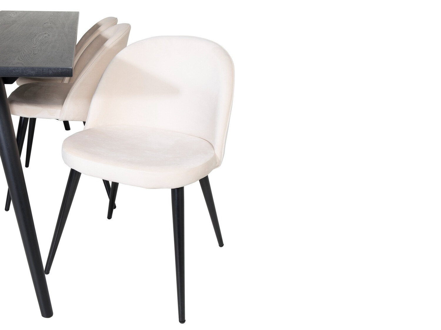 Salle à manger complète Dallas 1676 (Beige + Noir)