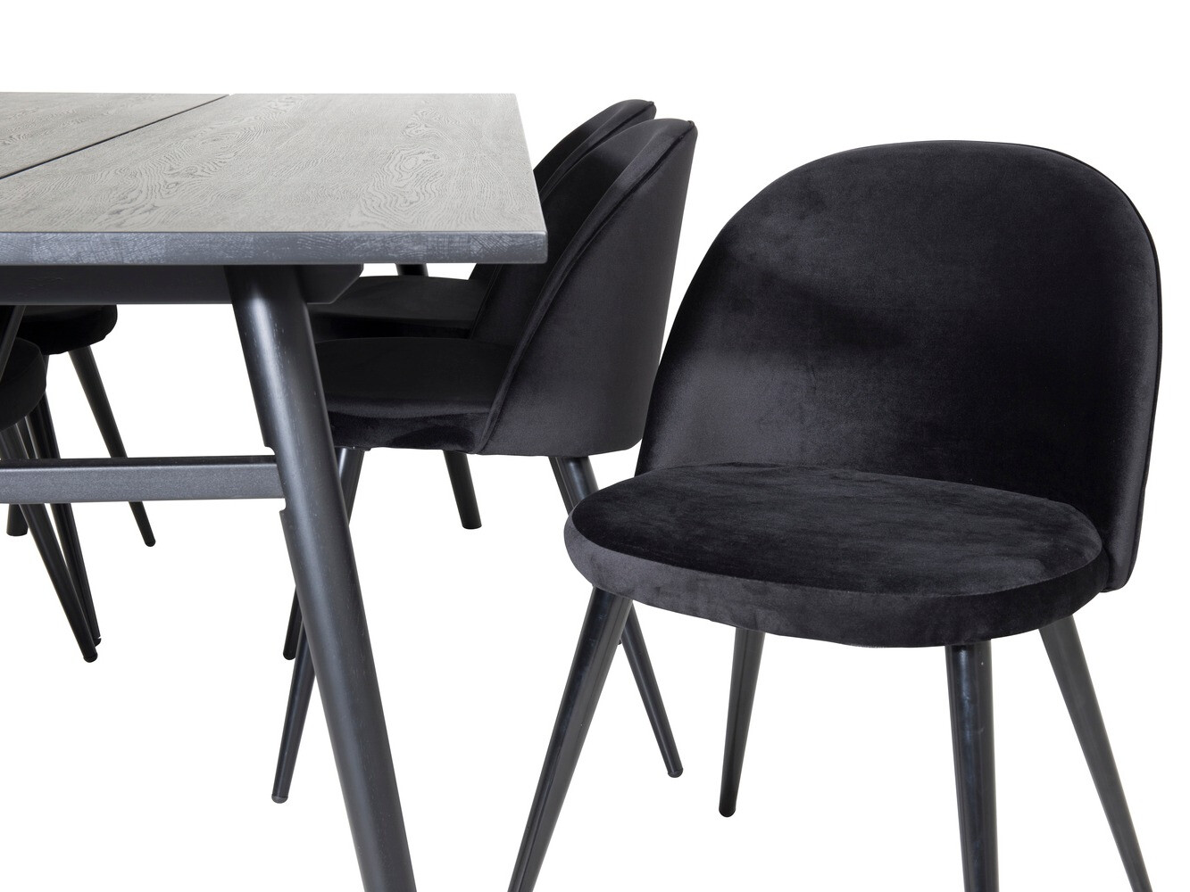 Salle à manger complète Dallas 1676 (Noir)