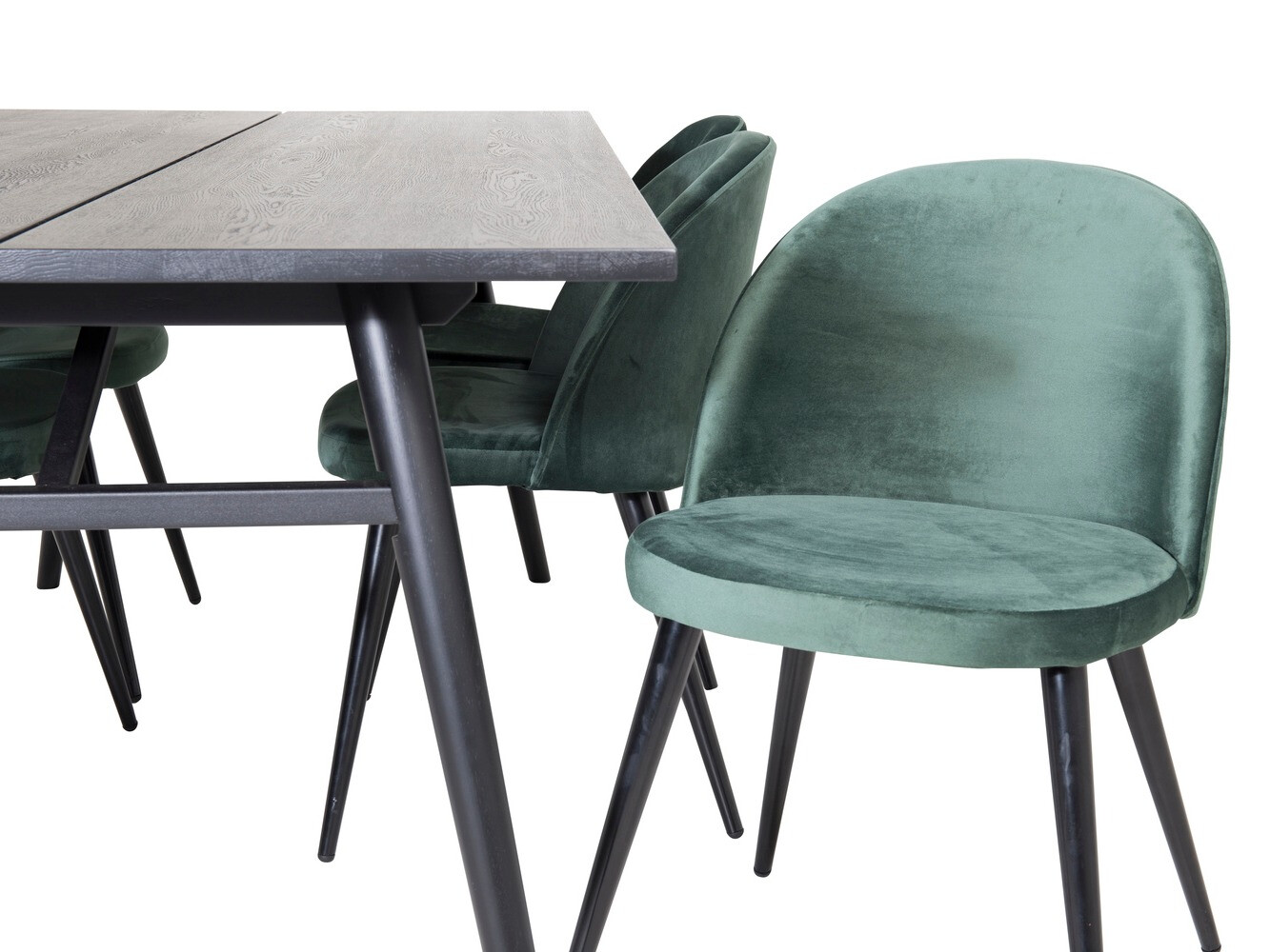 Salle à manger complète Dallas 1676 (Vert + Noir)