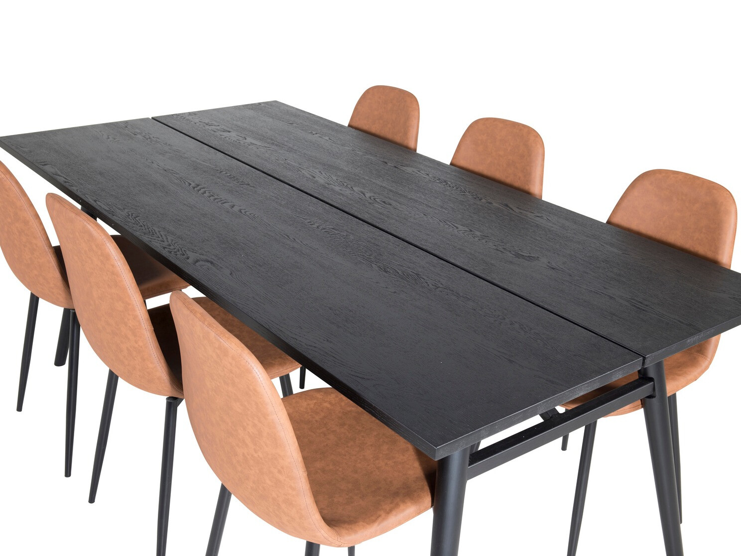 Salle à manger complète Dallas 1681 (Marron + Noir)