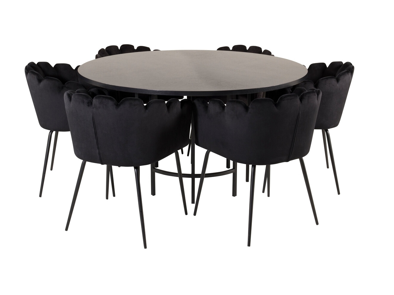 Salle à manger complète Dallas 312 (Noir)