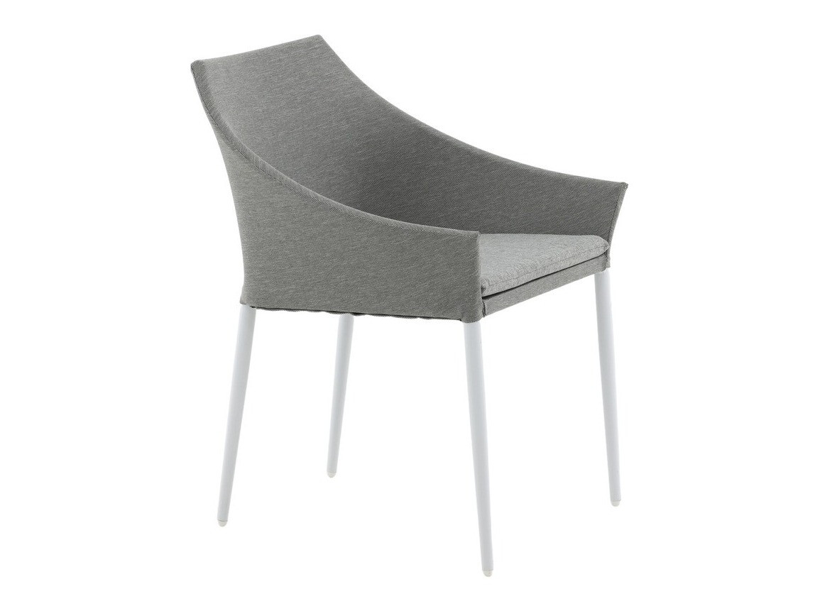 Chaise de jardin Dallas 2563 (Blanc + Gris)
