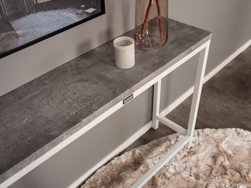 Console Dallas 2468 (Blanc + Béton)