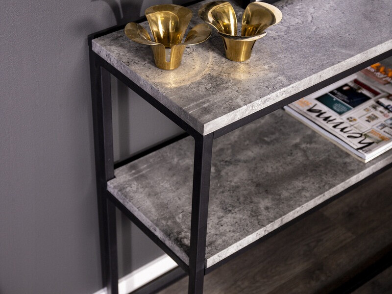 Console Dallas 2521 (Béton + Noir)