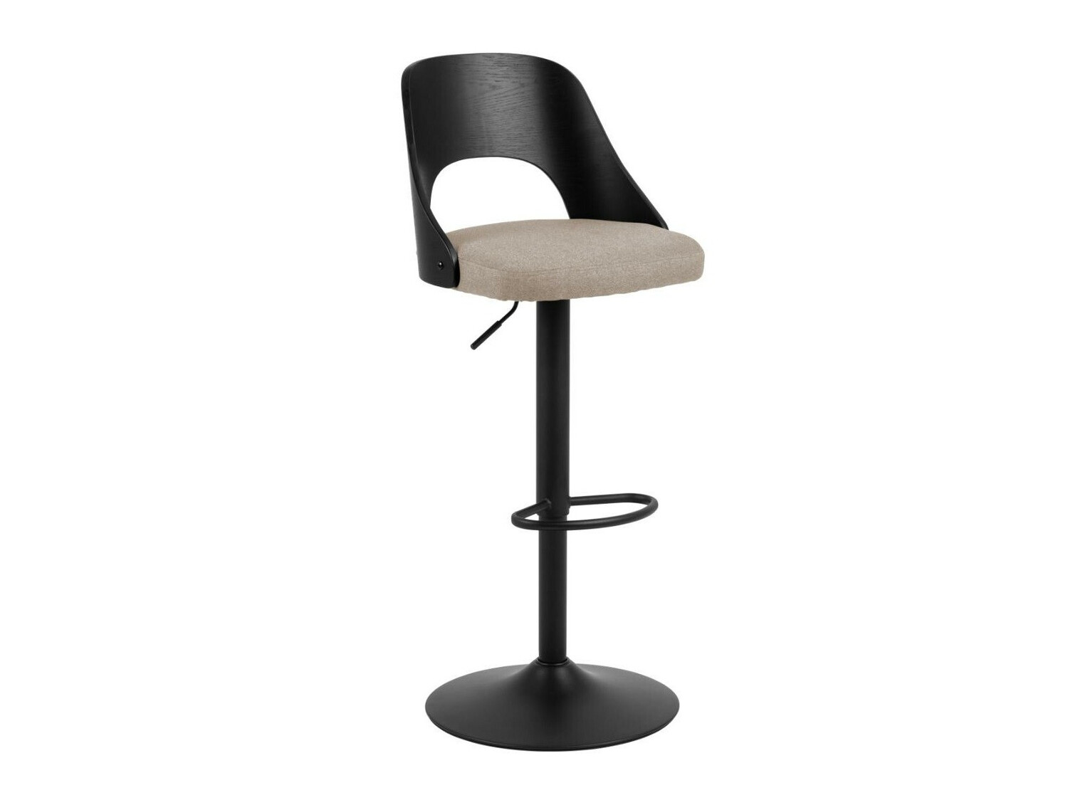 Chaise de bar mi-hauteur Norsica 606 (Brun clair + Noir)