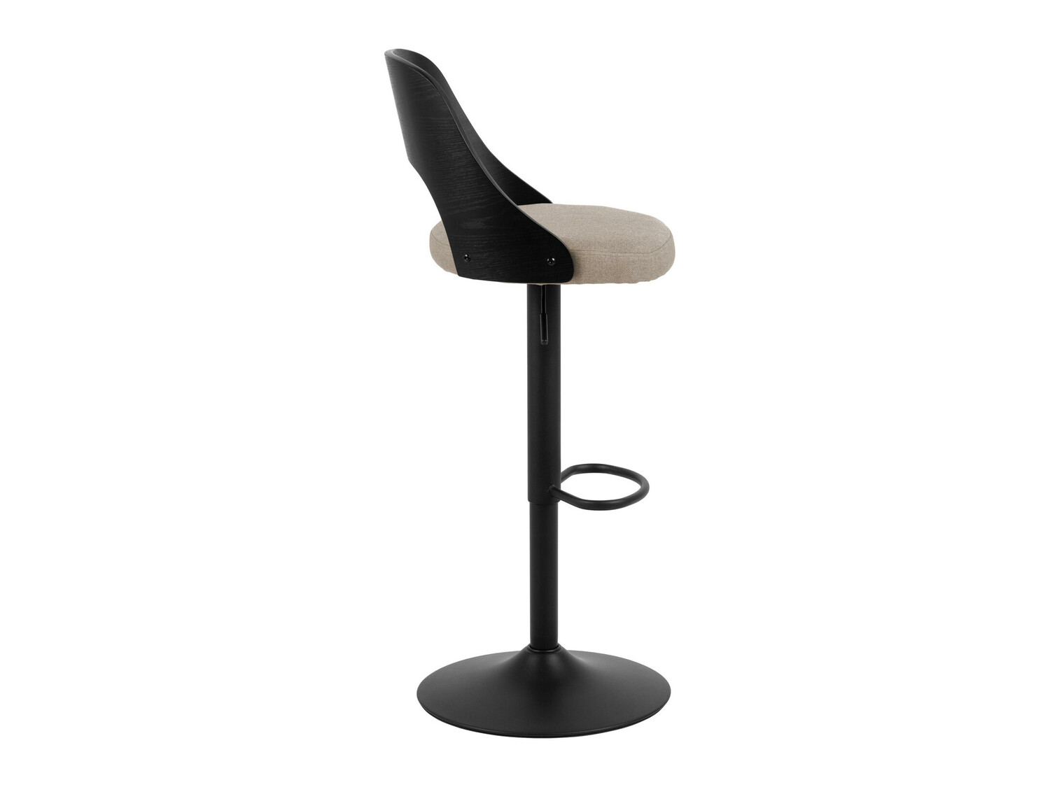 Chaise de bar mi-hauteur Norsica 606 (Brun clair + Noir)