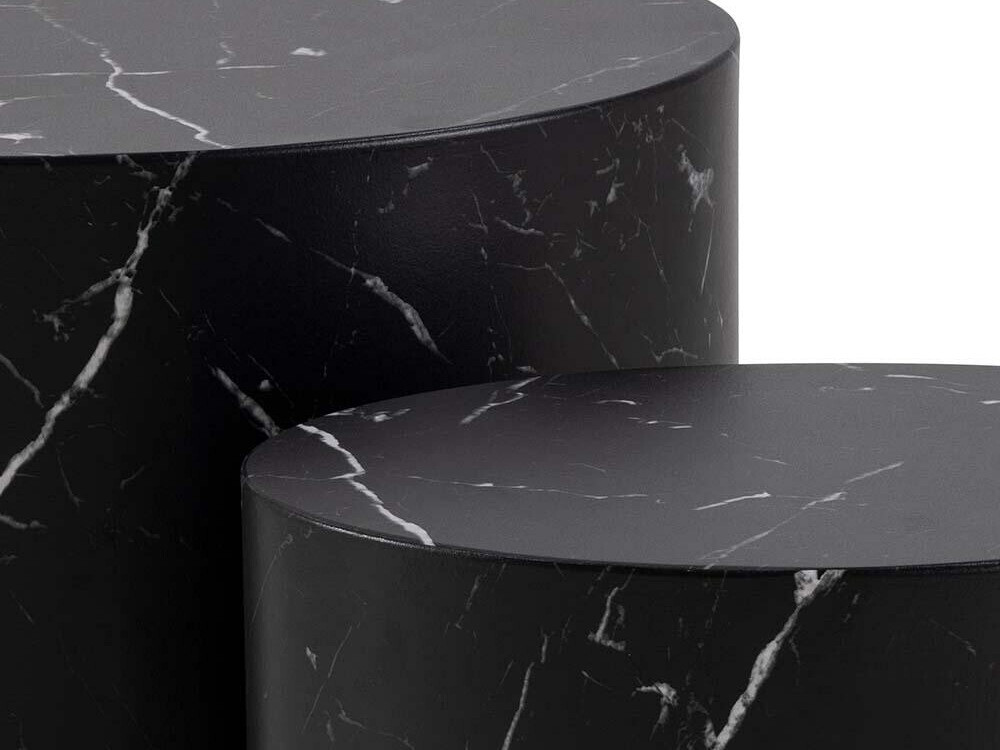 Ensemble de tables d'appoint Norsica 587 (Marbre noir)