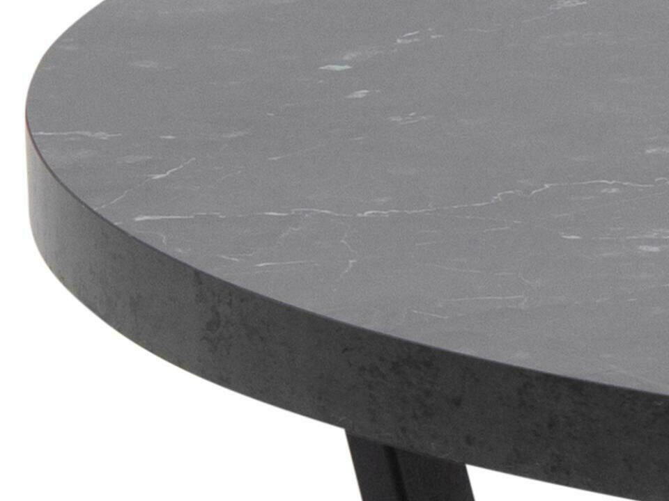 Table basse Norsica 321 (Marbre noir + Noir)