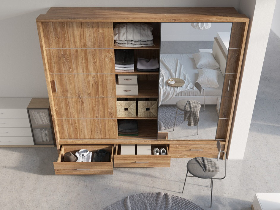 Armoire Fresno 100 (Chêne Stirling)