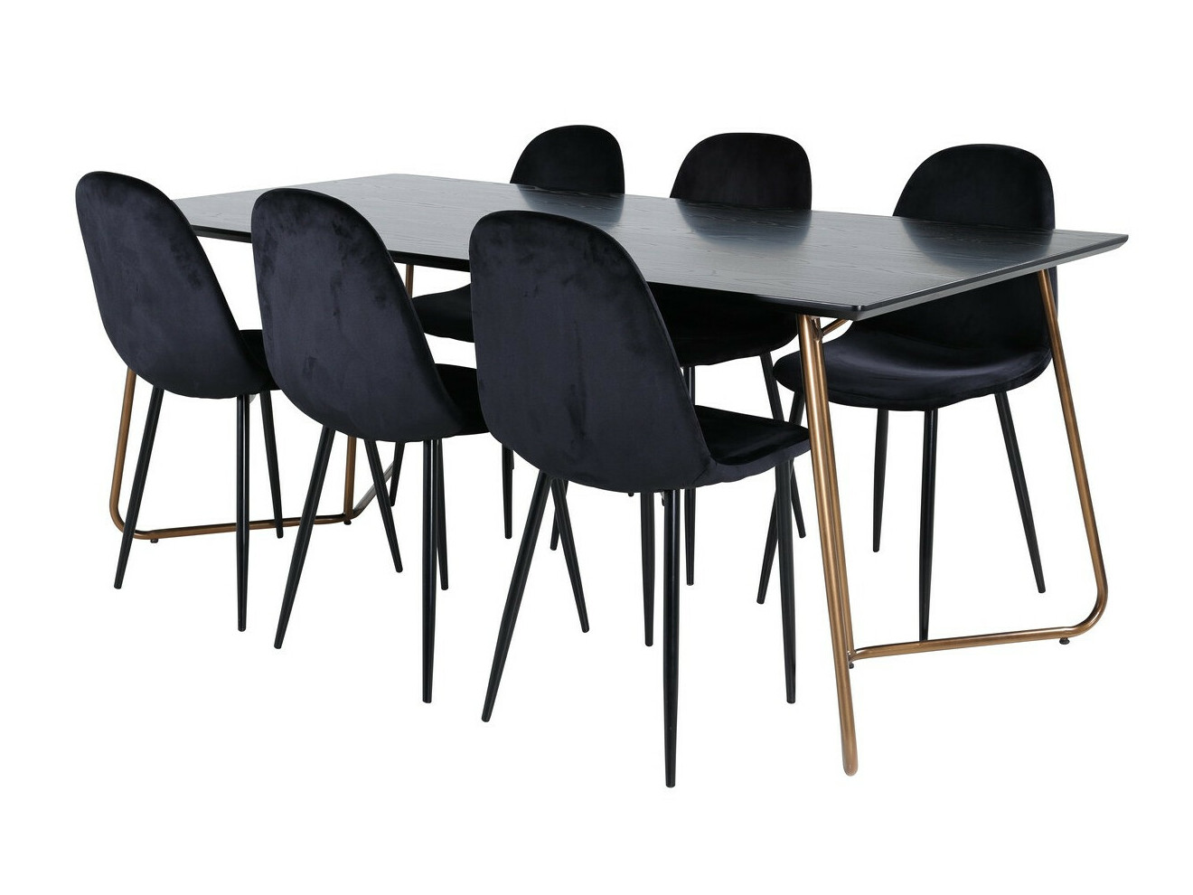 Salle à manger complète Dallas 2713 (Noir)