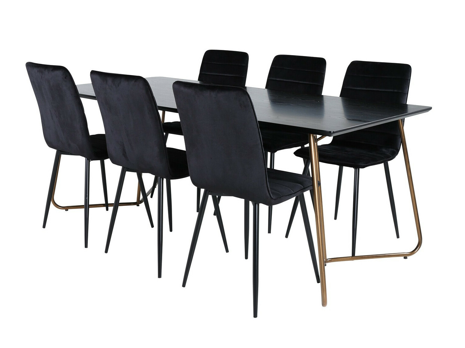 Salle à manger complète Dallas 2724 (Noir)
