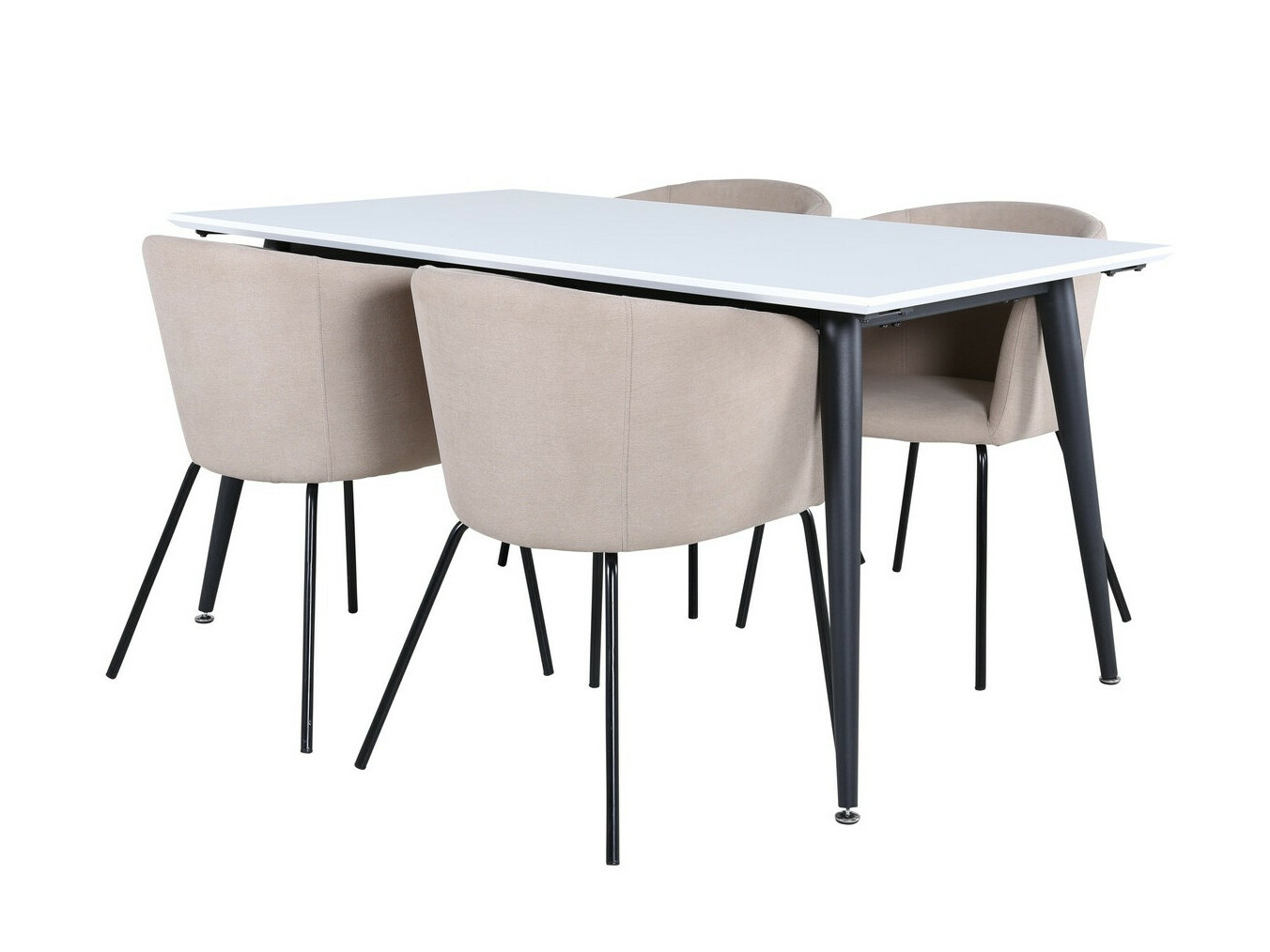 Salle à manger complète Dallas 2739 (Beige + Noir)