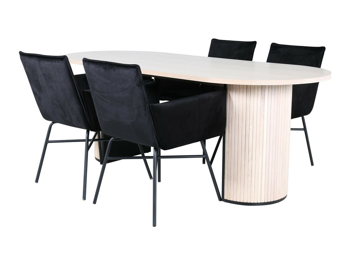 Salle à manger complète Dallas 2751 (Noir)