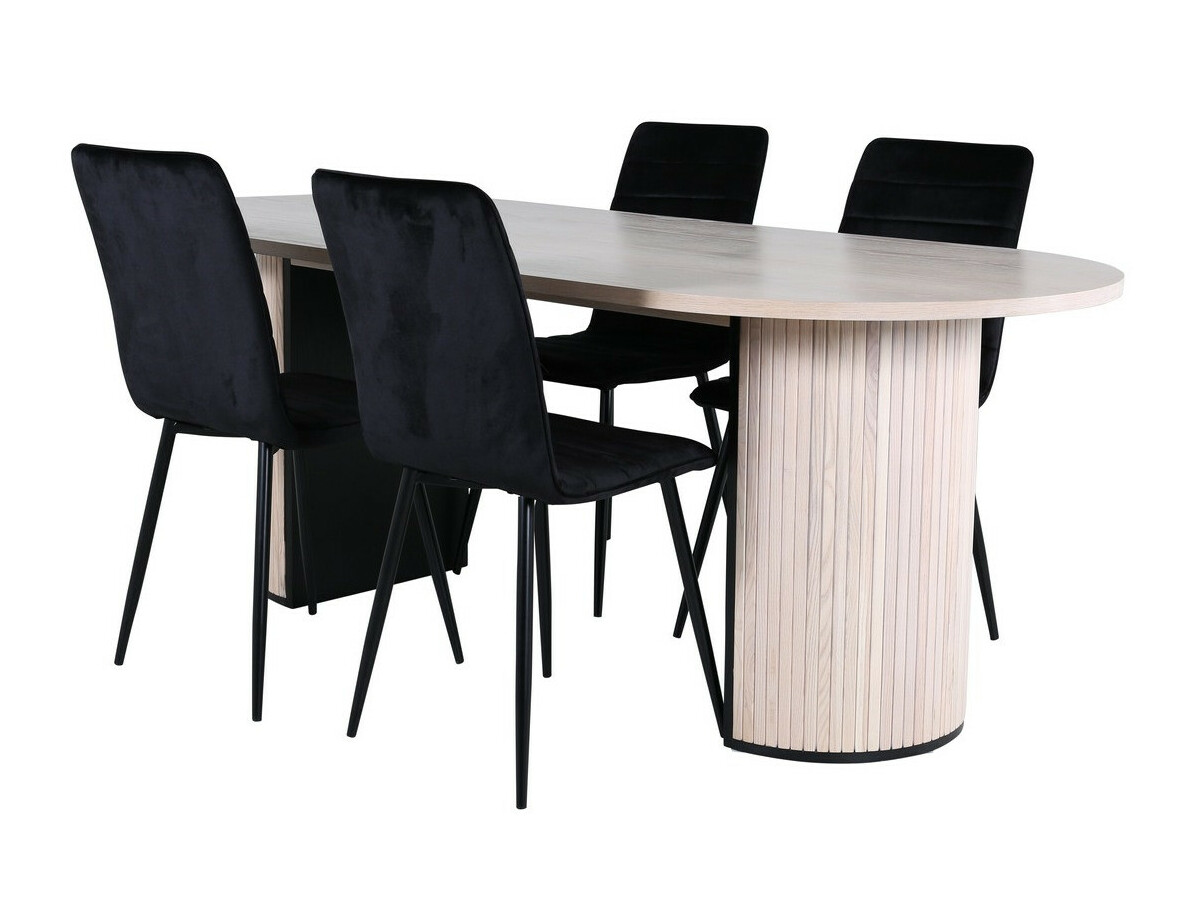 Salle à manger complète Dallas 2762 (Noir)