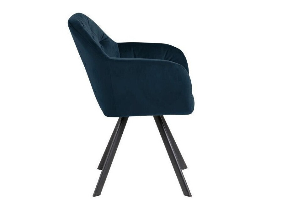 Salle à manger complète Norsica Daltea 117 (Bleu foncé + Noir)