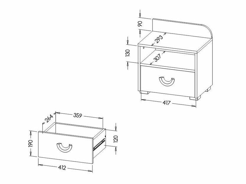 Table de chevet Lomteo 111