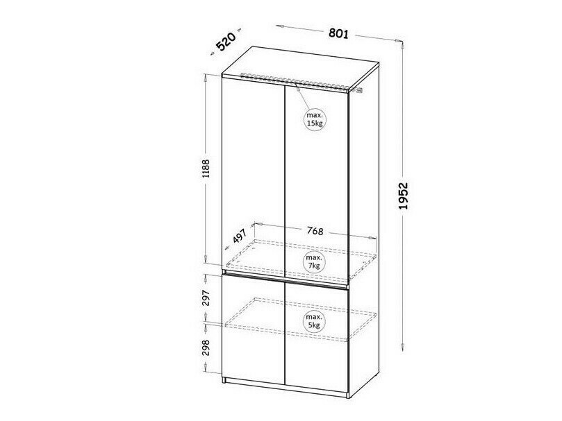 Armoire Evaropha 100 (Blanc)
