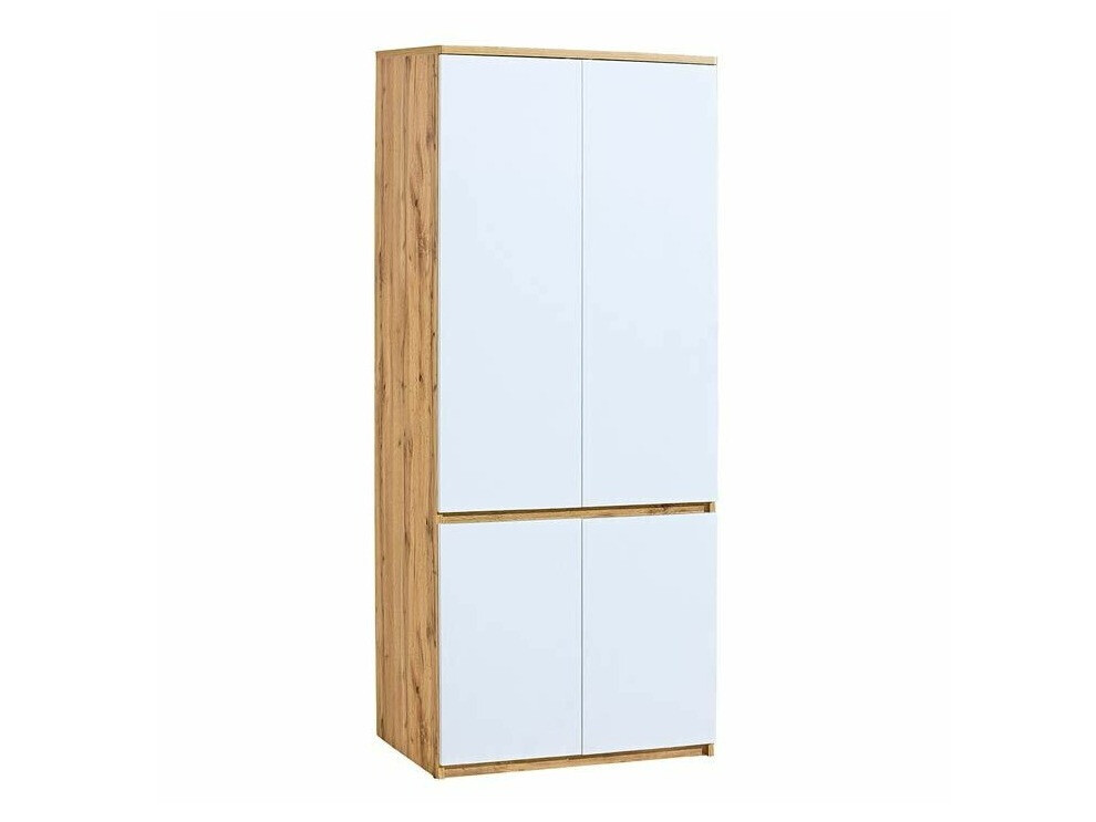 Armoire Evaropha 100 (Chêne wotan + Blanc)