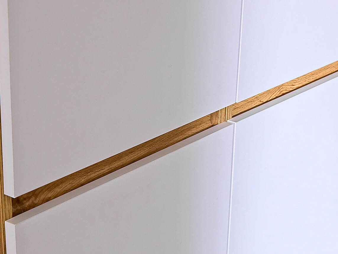 Commode Evaropha 104 (Chêne wotan + Blanc)