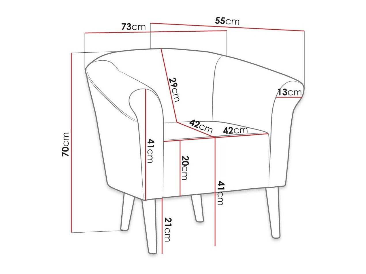 Fauteuil Arvada 110 (Manila 19)