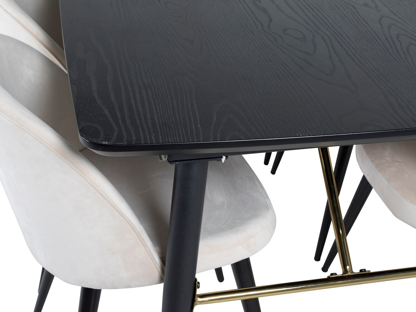 Salle à manger complète Dallas 1449 (Beige + Noir)