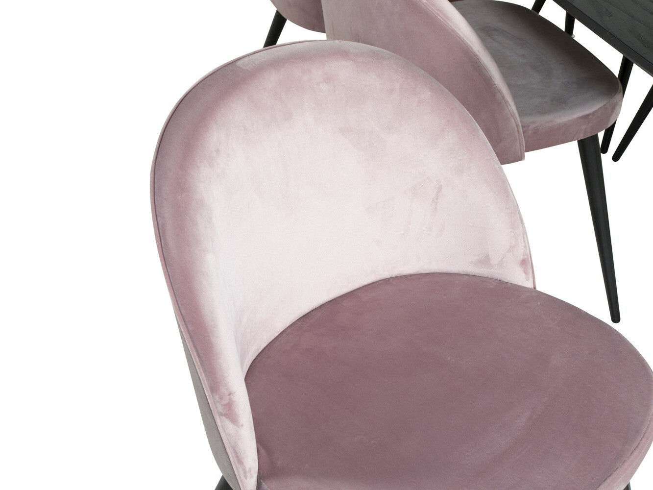 Salle à manger complète Dallas 1449 (Rose + Noir)