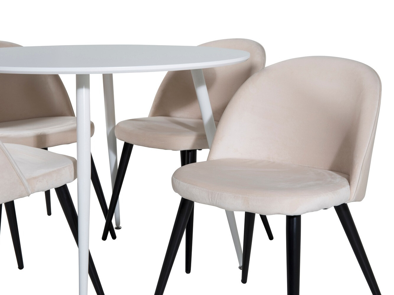 Salle à manger complète Dallas 1536 (Beige + Noir)