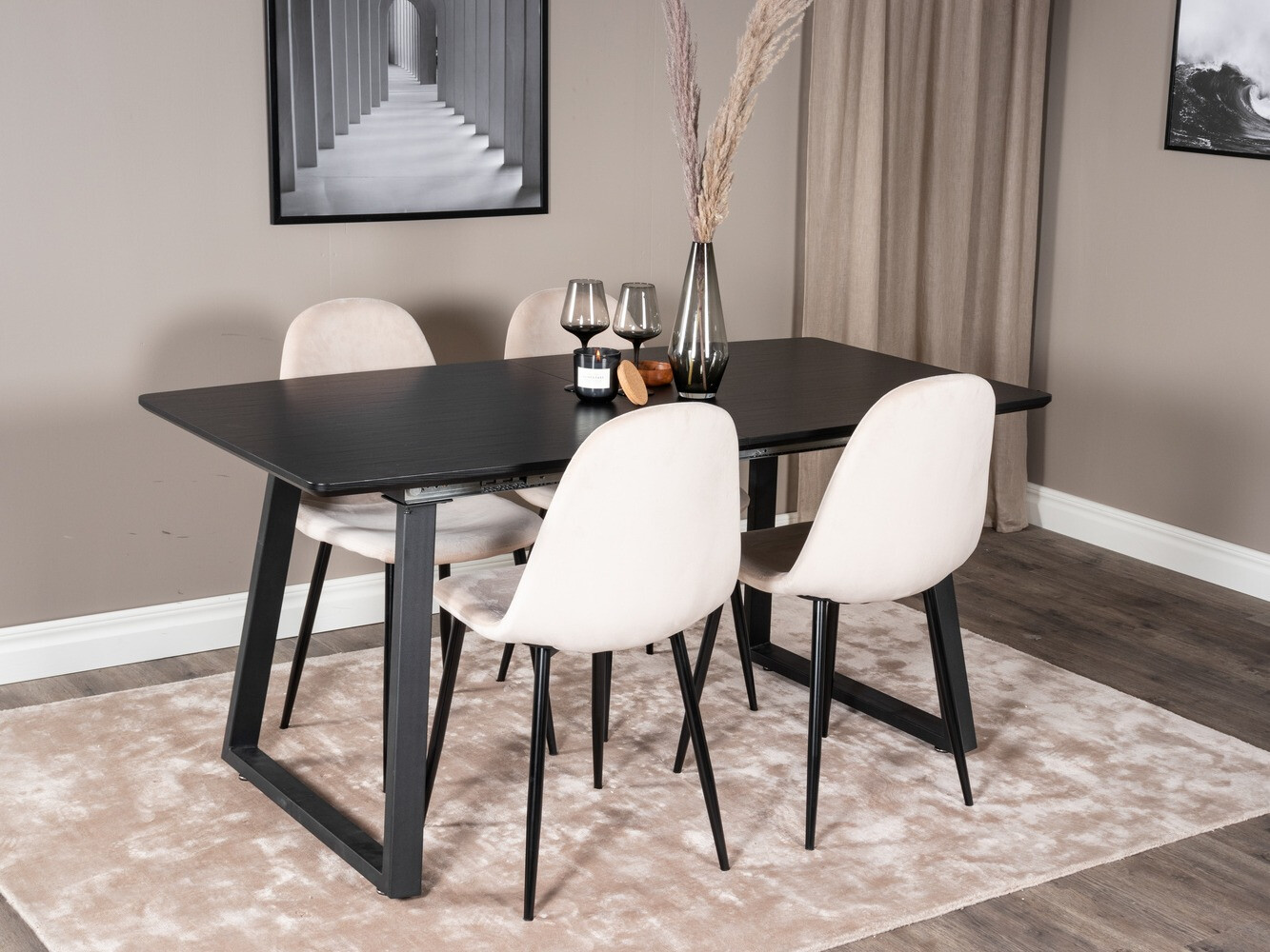 Salle à manger complète Dallas 1616 (Beige)