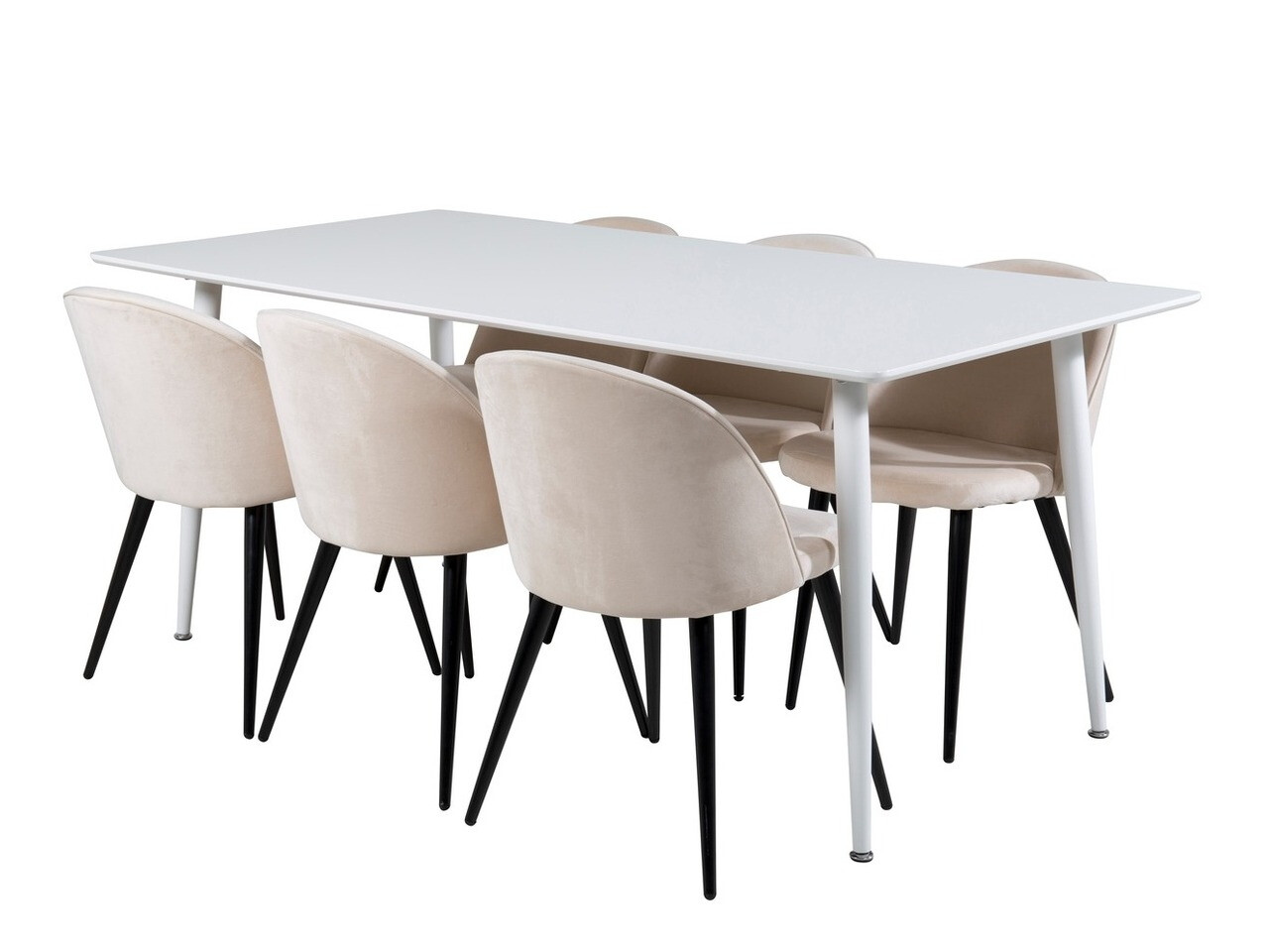 Salle à manger complète Dallas 1624 (Beige)