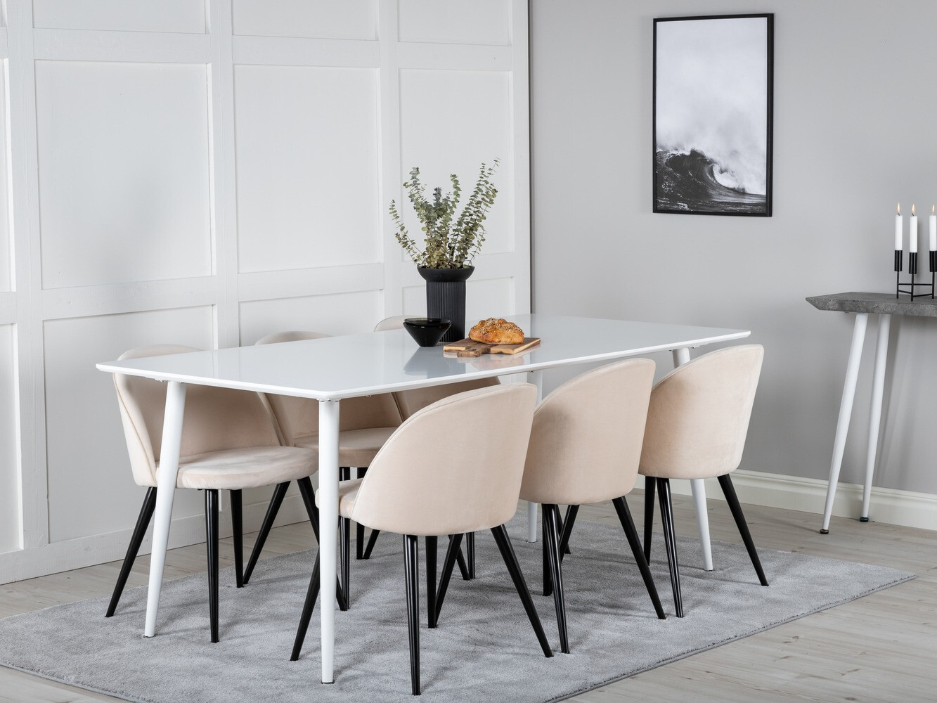 Salle à manger complète Dallas 1624 (Beige)