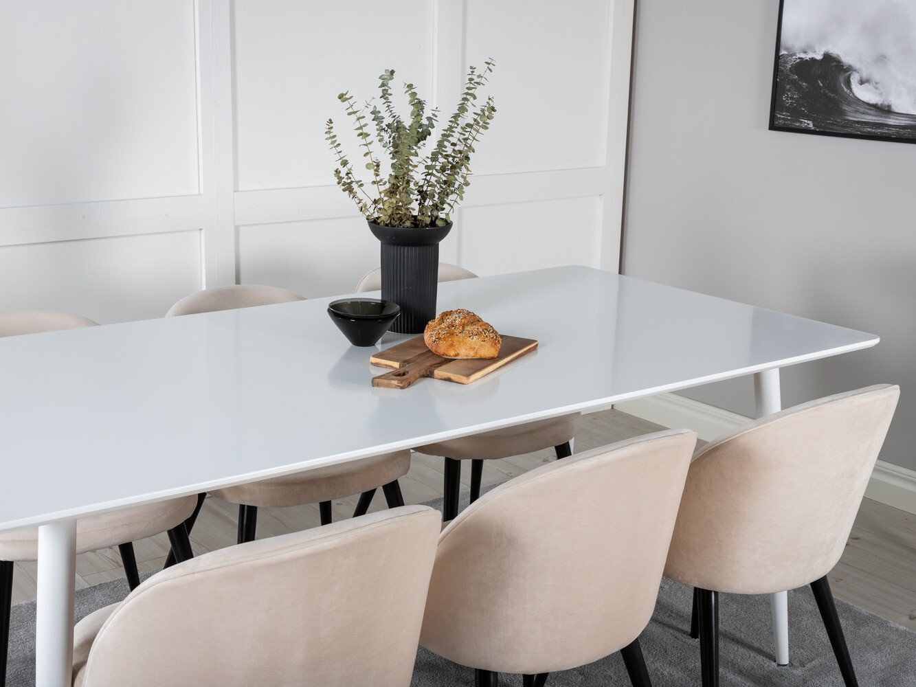 Salle à manger complète Dallas 1624 (Beige)