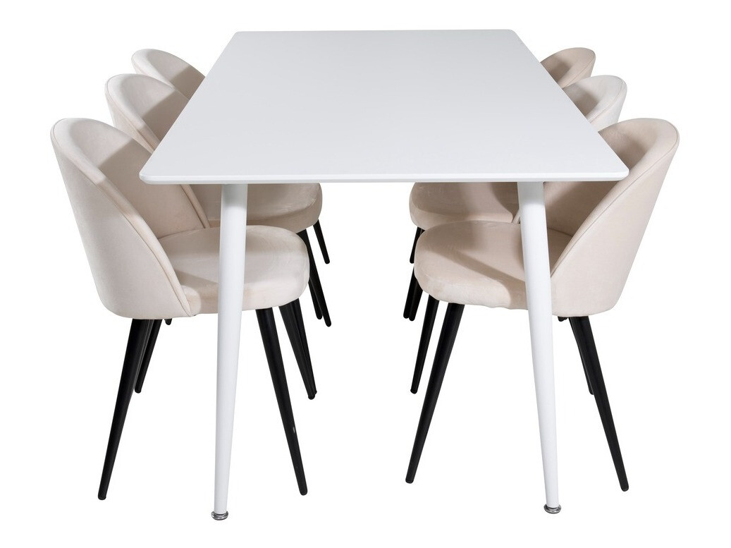 Salle à manger complète Dallas 1624 (Beige)