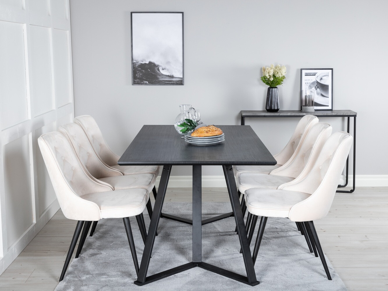 Salle à manger complète Dallas 1628 (Beige)