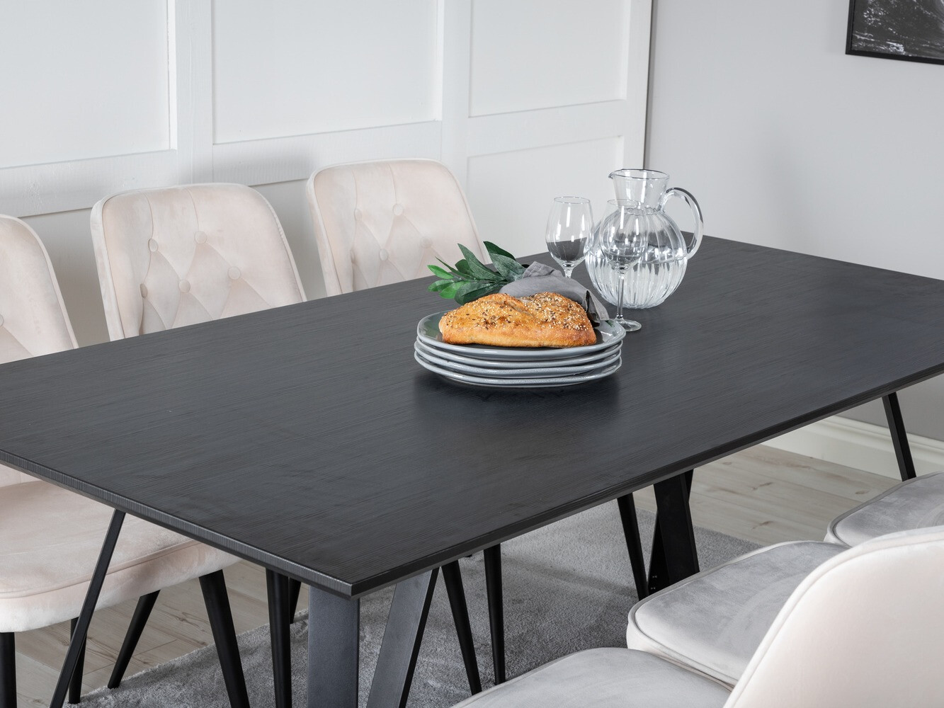 Salle à manger complète Dallas 1628 (Beige)