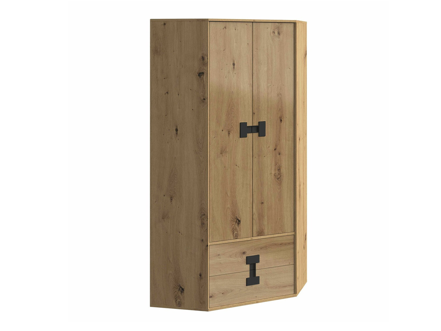Armoire d'angle Florevi 114 (Chêne Artisan)