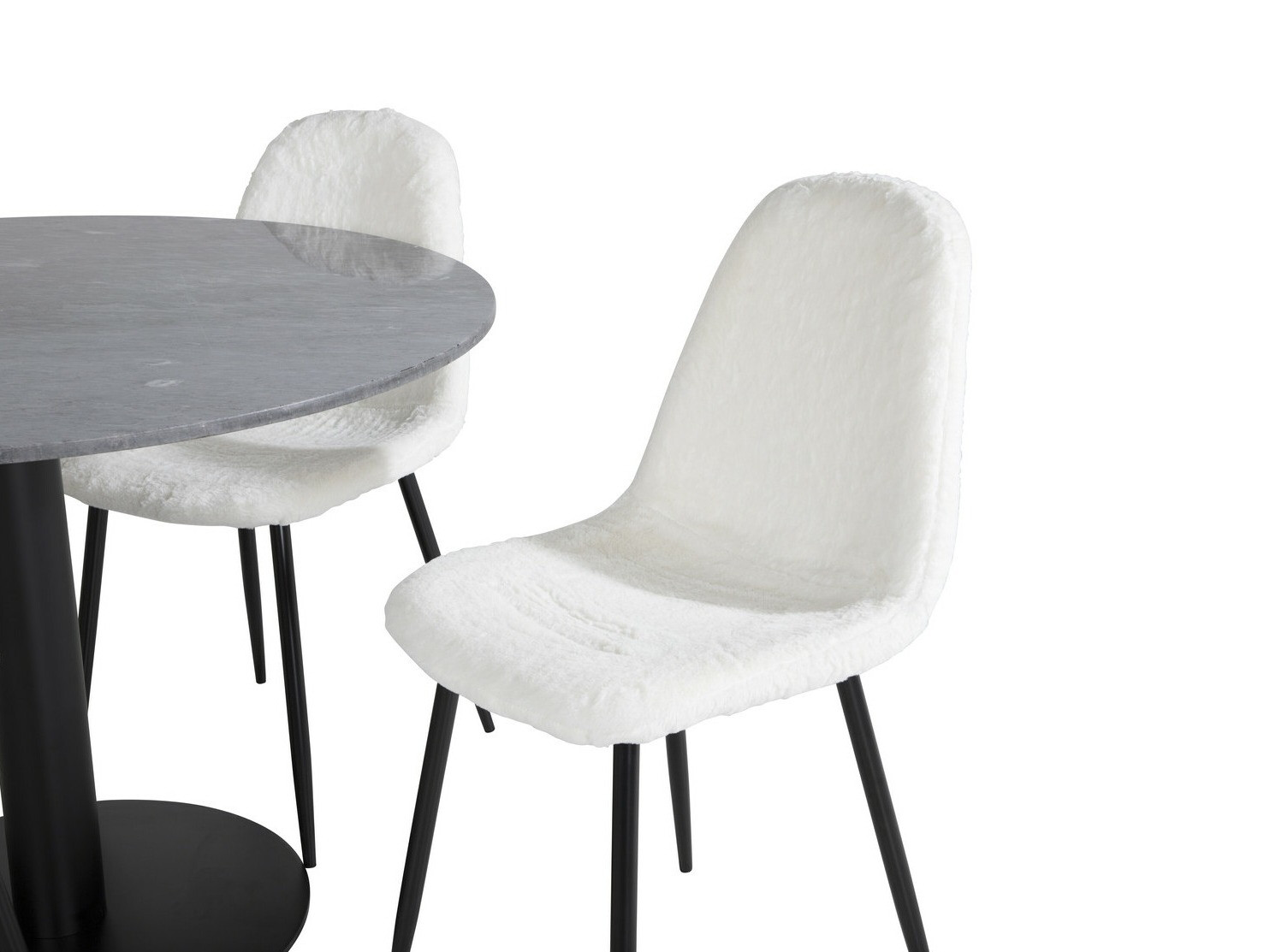 Salle à manger complète Dallas 2627 (Blanc + Noir)