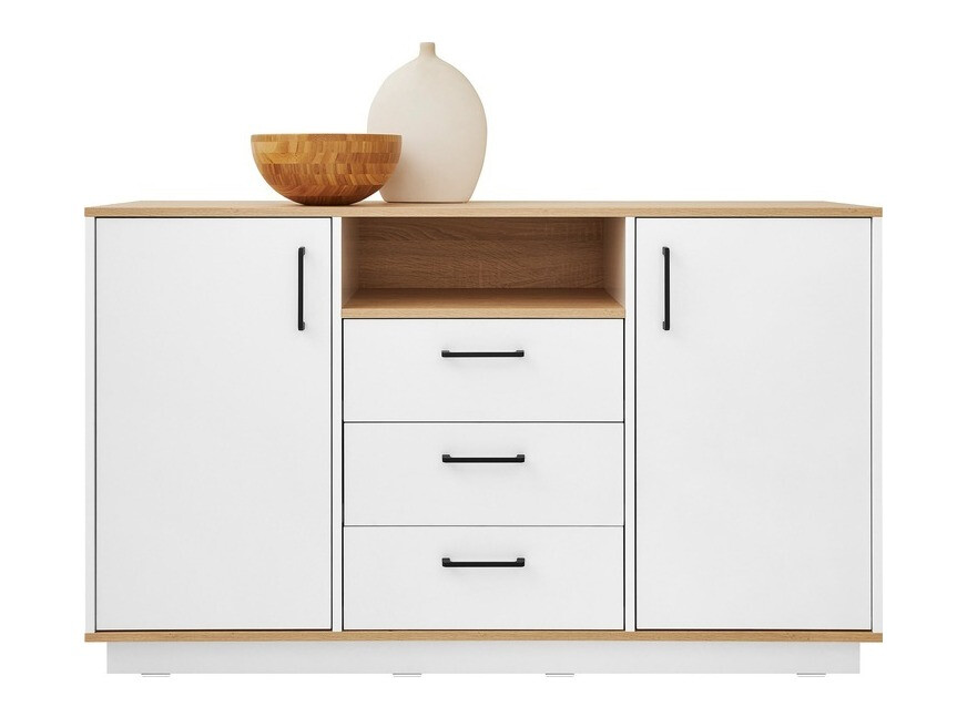 Commode Omaha T122 (Chêne clair + Blanc)