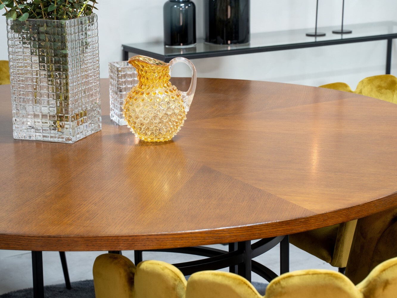 Salle à manger complète Dallas 310 (Jaune + Noir)