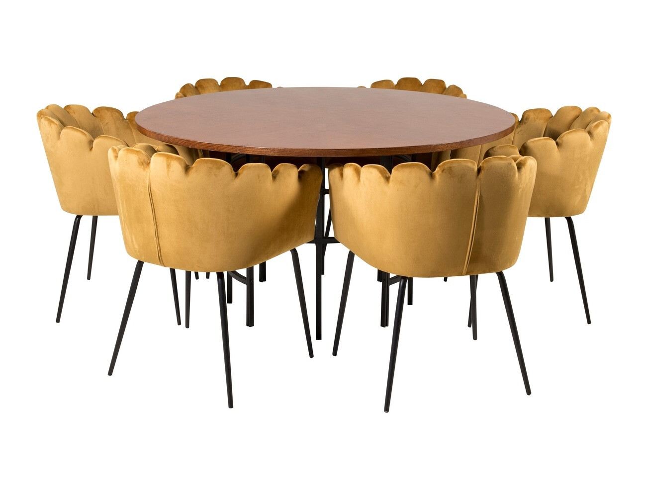 Salle à manger complète Dallas 311 (Jaune + Noir)