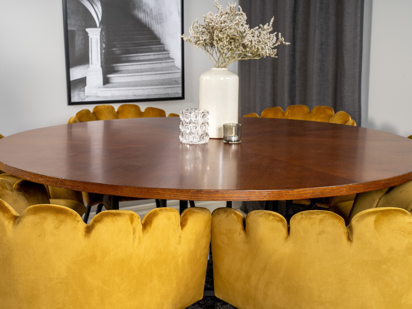 Salle à manger complète Dallas 311 (Jaune + Noir)