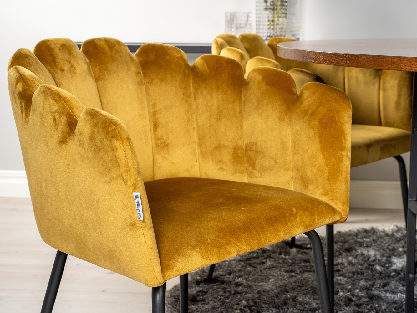 Salle à manger complète Dallas 311 (Jaune + Noir)